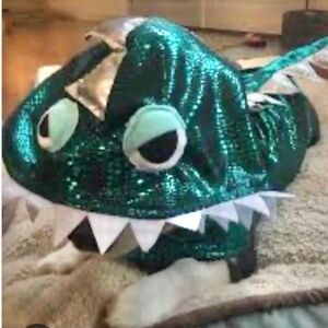 Green Monster Costume for Pets Size S bright & shiny
